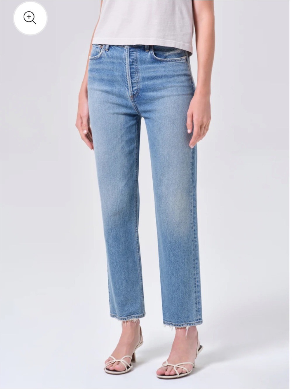 NWT AGOLDE 90’s Pinch Waist Crop Jeans in Renew Size 28
